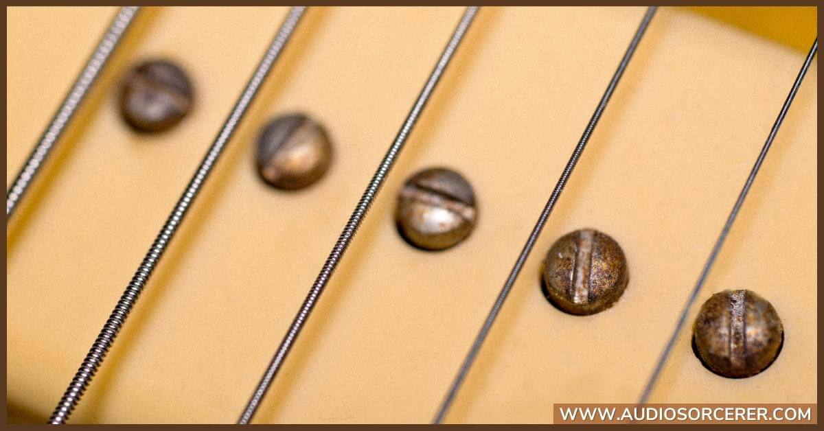 P90 guitar pickup on an Epiphone ES-295.