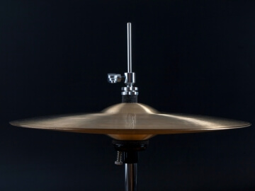 Closeup of a hi-hat.
