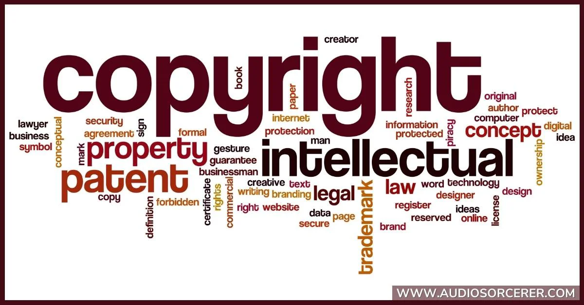 A graphic showcasing what copyright is along with several supporting words.