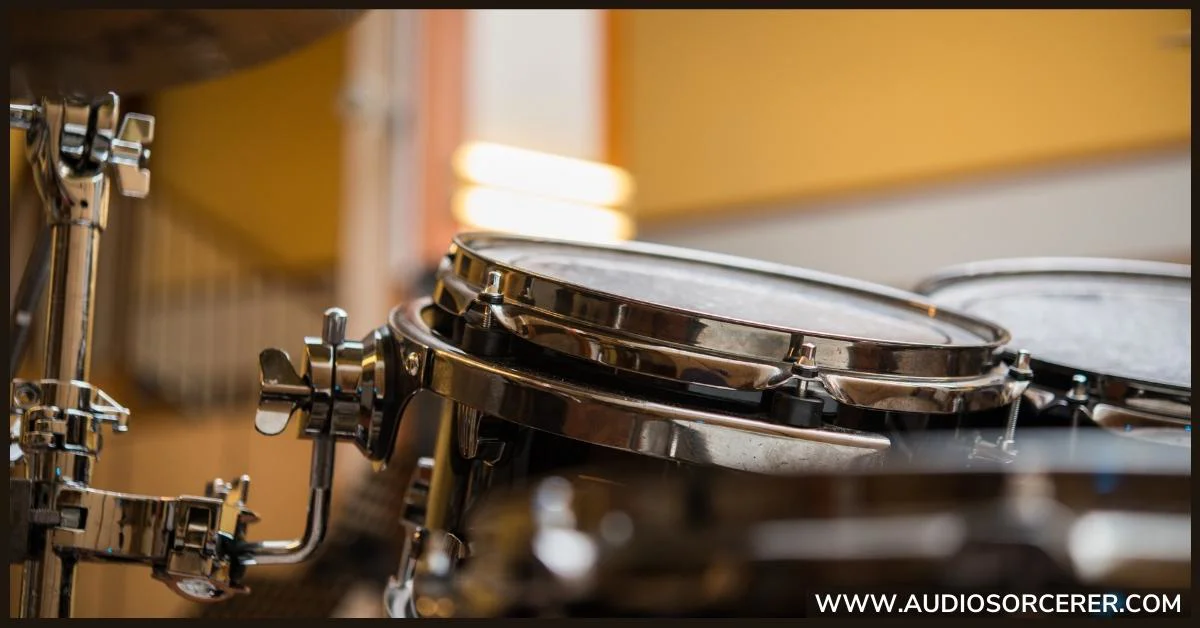 drum kit featuring toms.