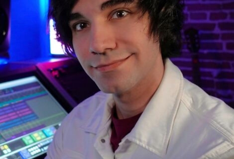 Dan Spencer, audio engineer, in the studio.