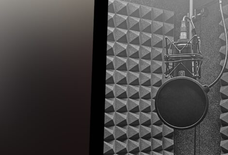 Slate Digital VMS ML-1 microphone in a vocal booth.