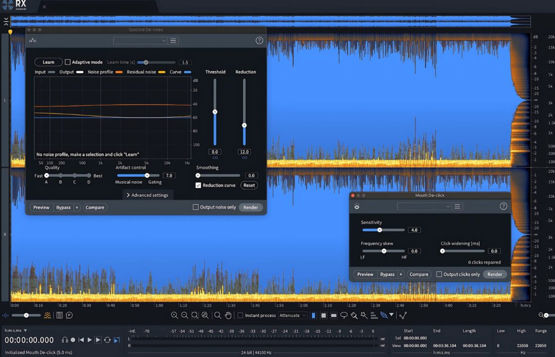 Audio restoration with Izotope RX11.