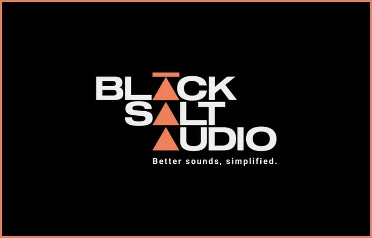Picture of the Black Salt Audio logo and slogan.