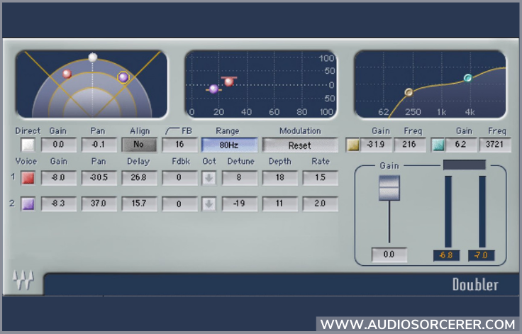 Waves Doubler vocal doubling and harmony audio plugin.