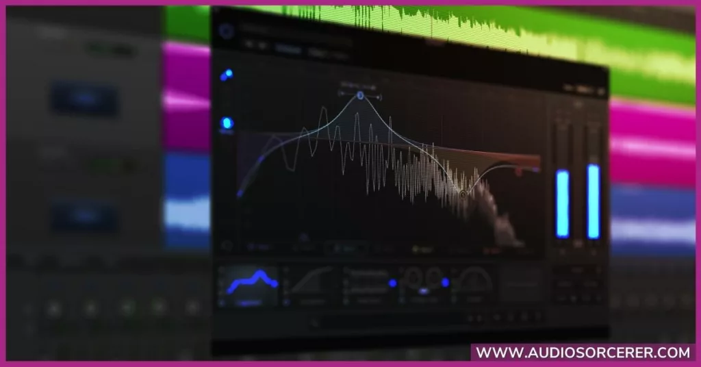 DAW with a mastering plugin open. 