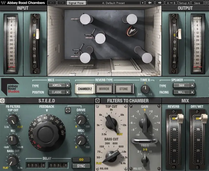 Waves Abbey Road Chambers reverb audio plugin.